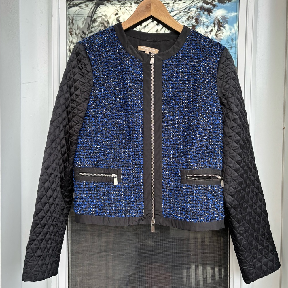Michael Kors jacket blazer with quilted sleeve detail size 12